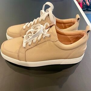 Christian Louboutin Men’s Rantulow Leather Low Top Sneakers